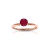 Image 1 : Genuine 0.65 ctw Ruby Ring 14KT Rose Gold - REF-28M5T