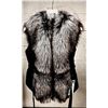 Image 1 : Alaska: David Green Master Furrier Quilted Lamb Leather Vest, with a Silver Fox Collar