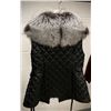 Image 2 : Alaska: David Green Master Furrier Quilted Lamb Leather Vest, with a Silver Fox Collar