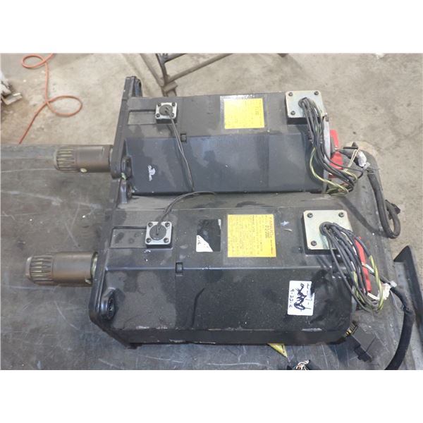 (2) Fanuc #A06B-0142-B675#0006 AC Servo Motors w/Encoder #A860-0360-V501