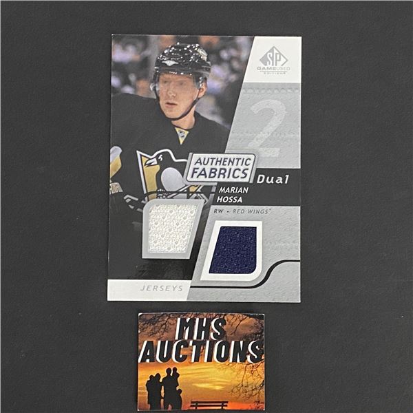 MARIAN HOSSA 2008-09 SP GAME USED DUAL JERSEY CARD (ref2857)