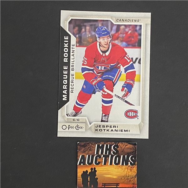 JESPERI KOTKANIEMI 2018-19 O PEE CHEE ROOKIE HOCKEY CARD (ref2766)