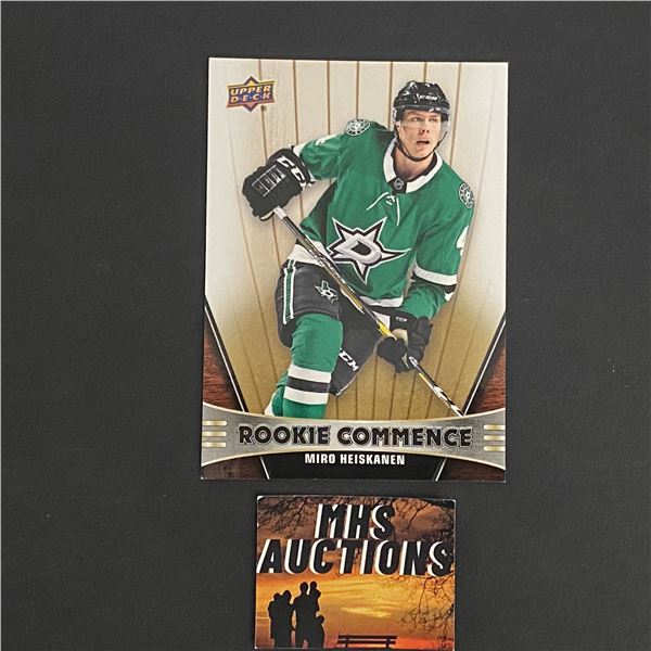 MIRO HEISKANEN 2018-19 U.D SERIES 2 ROOKIE HOCKEY CARD (ref2765)