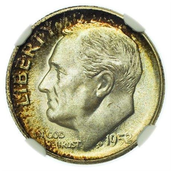 1952-S Roosevelt Dime NGC MS-67