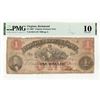 Image 1 : 1862 $1 Virginia Treasury Note PMG VG-10