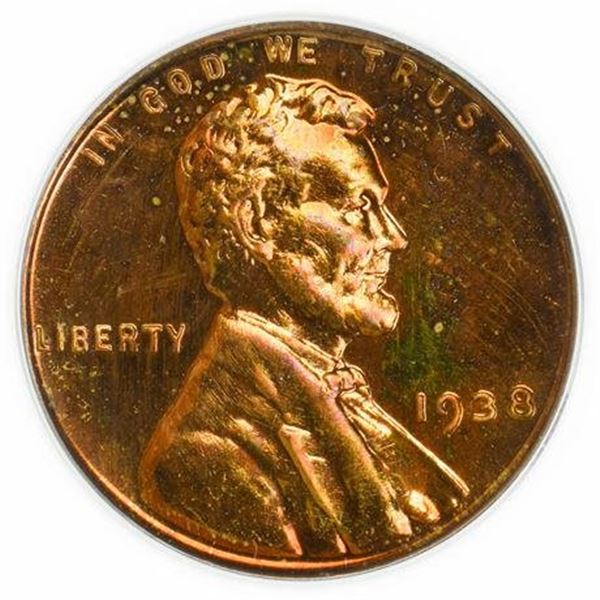 1938 Proof Lincoln Wheat Cent PCGS MS-64 RD