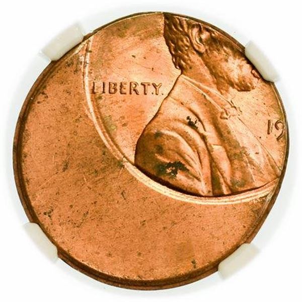 Lincoln Memorial Cent Error Struck 45% Off Center NGC MS-64 RB
