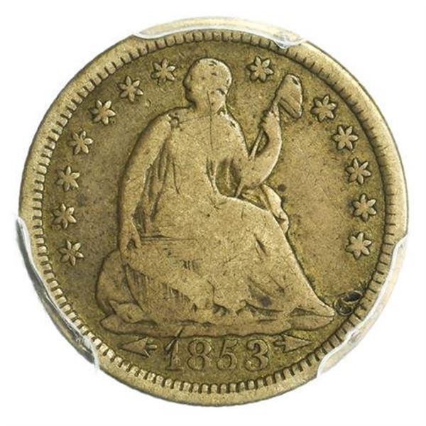 1853 Seated Liberty Half Dime Arrows PCGS G-06