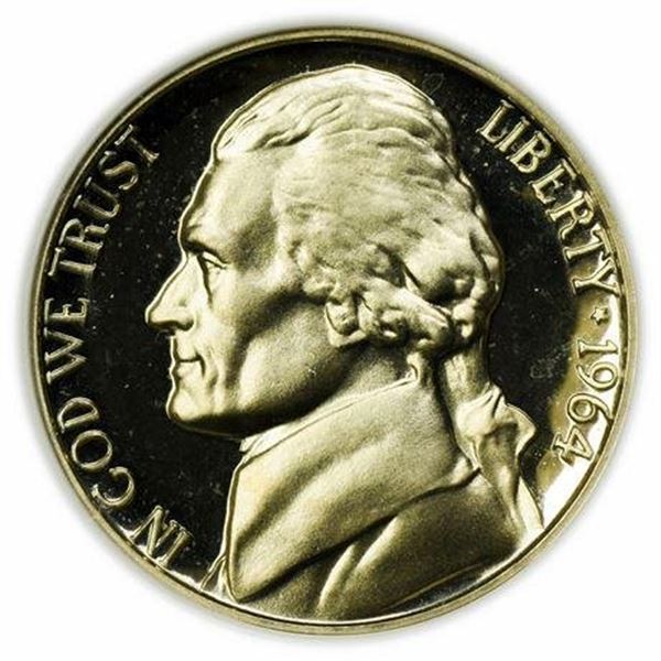 1964 Proof Jefferson Nickel NGC PF-67 Ultra Cameo