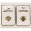 Image 1 : Group of 2 1946-D and 1946-S Roosevelt Dimes NGC MS-66 FT