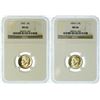 Image 1 : Group of 2 1950 and 1950-S Roosevelt Dimes NGC MS-66