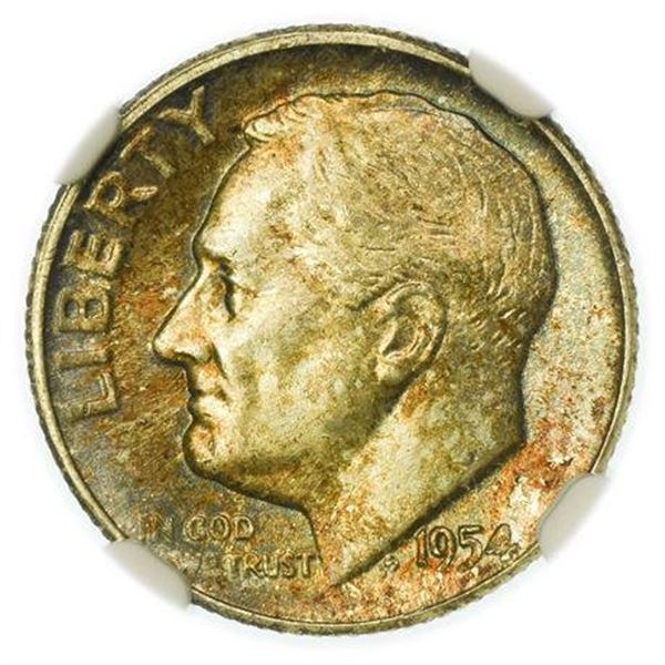 1954 Roosevelt Dime NGC MS-66