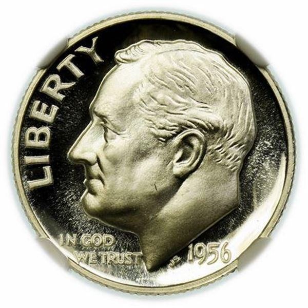 1956 Proof Roosevelt Dime NGC PF-66*