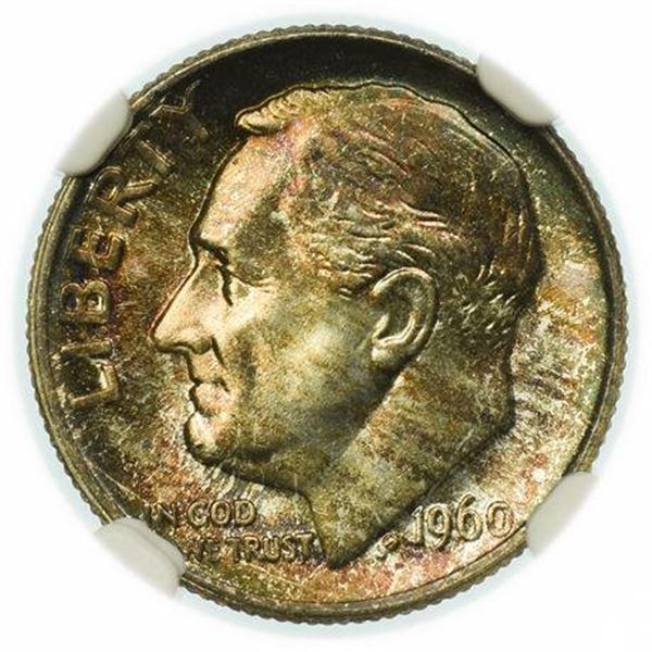 1960 Roosevelt Dime NGC MS-66