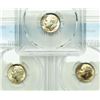 Image 2 : Group of 3 1961 MS-65, 1963 AU-58, 1963 MS-64 Roosevelt Dimes PCGS