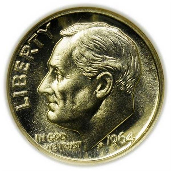 1964 Proof Roosevelt Dime Richmond Collection NGC PF-69