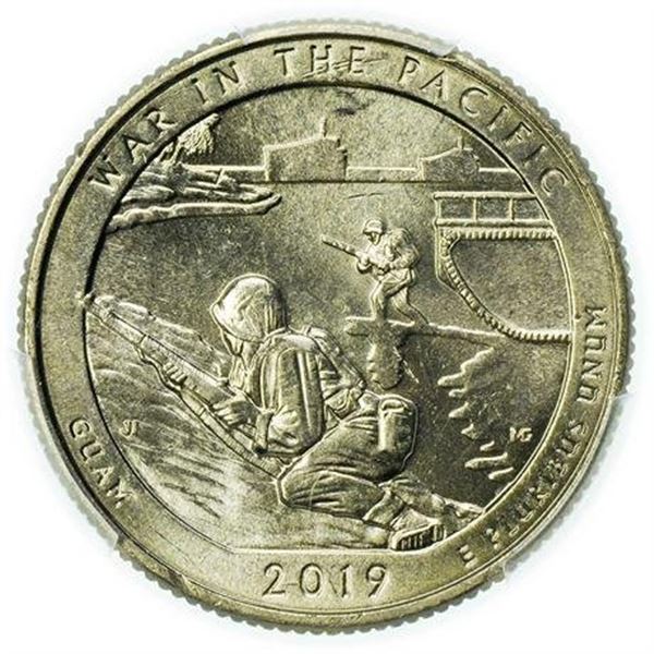 2019-W War in the Pacific NP Quarter PCGS Genuine Wheel Mark UNC Detail