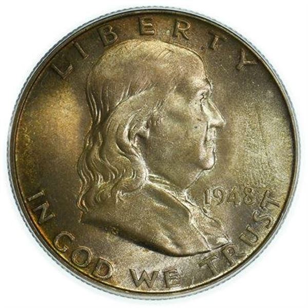 1948 Franklin Half Dollar PCGS MS-64 FBL