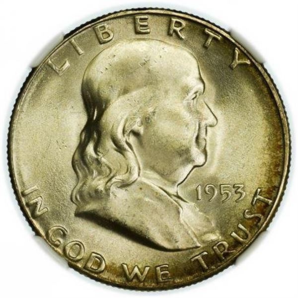1953-S Franklin Half Dollar NGC MS-65