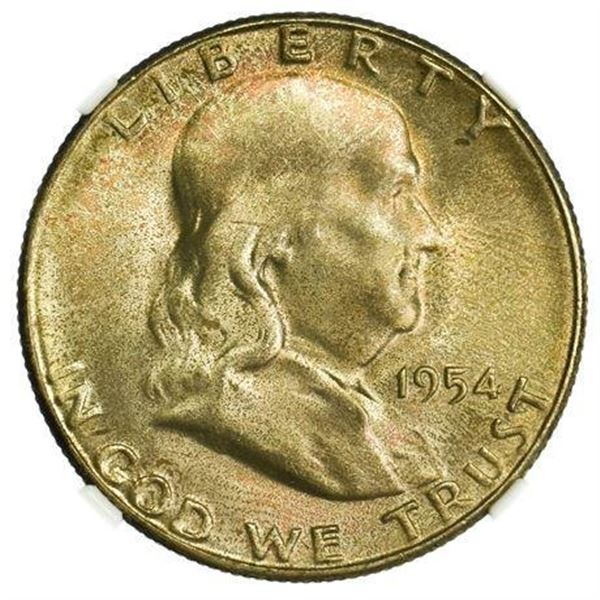 1954-S Franklin Half Dollar NGC MS-65