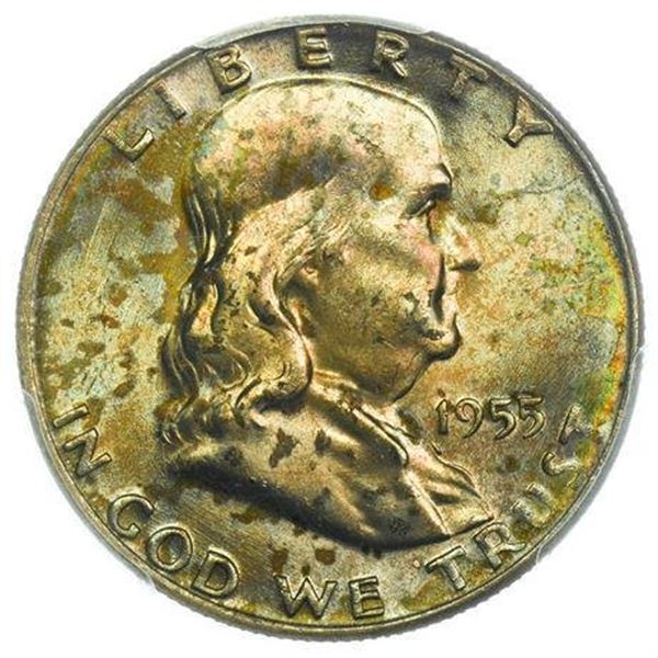 1955 Franklin Half Dollar PCGS MS-64 FBL