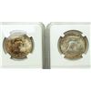 Image 3 : Group of 2 1957 and 1957-D Franklin Half Dollars NGC MS-64