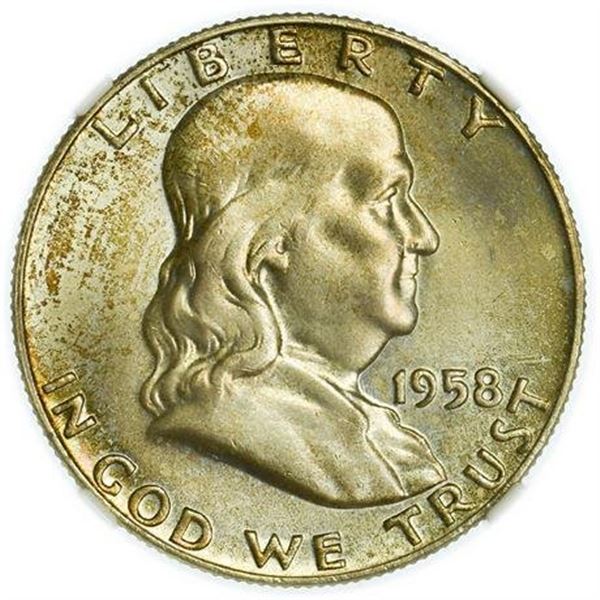 1958-D Franklin Half Dollar NGC MS-65