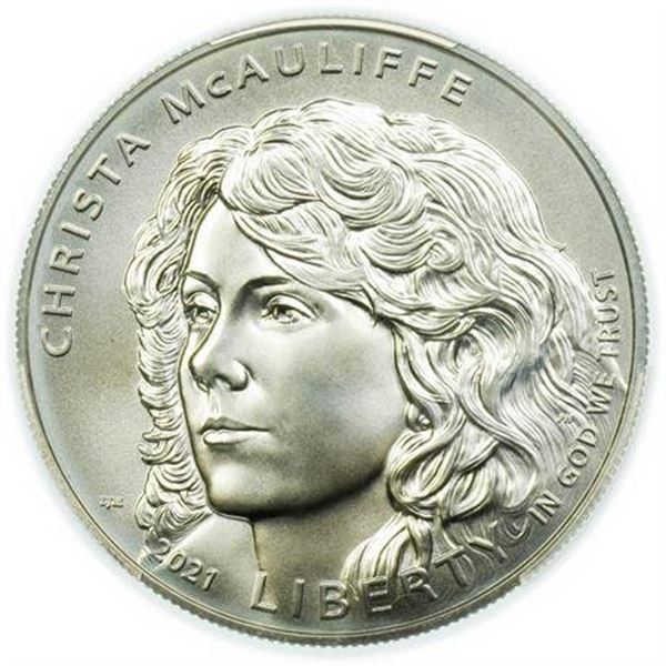 2021-P Christa McAuliffe Commemorative Dollar PCGS MS-70