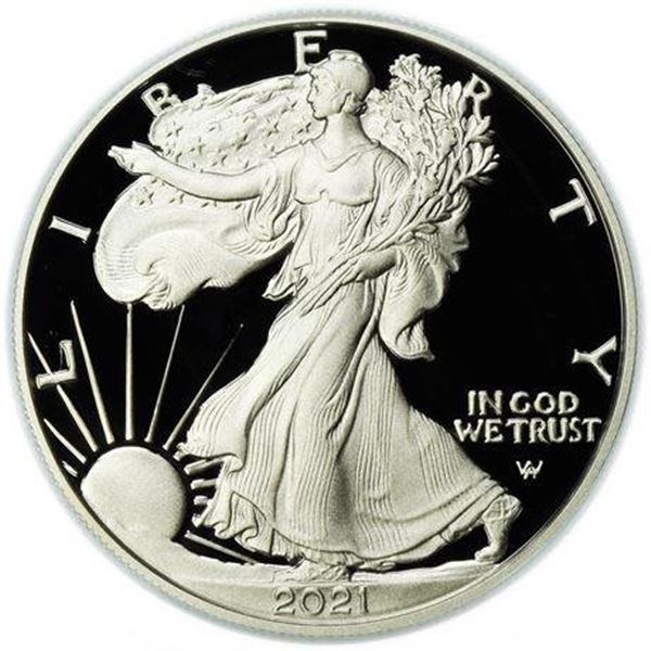 2021-W Burnished Silver Eagle Type 2 PCGS SP-70