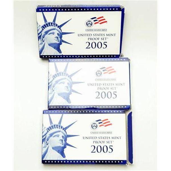 Group of 3 2005 Proof Sets