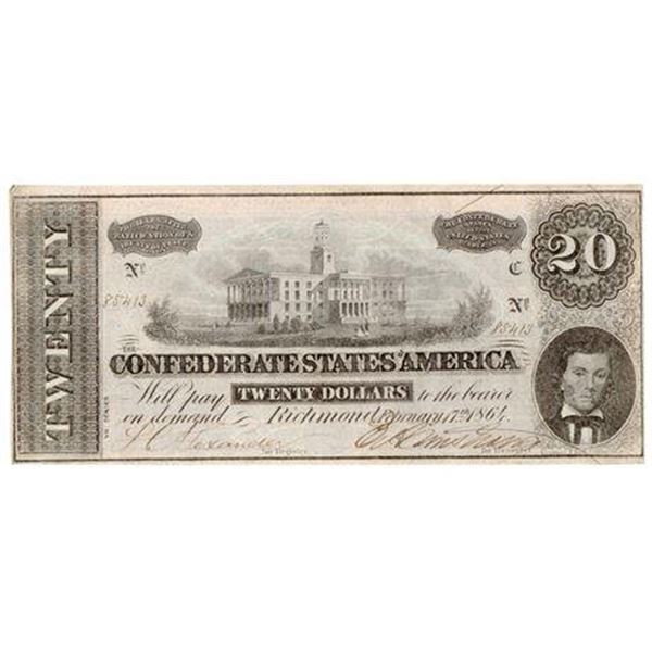 Type 67 $20 Confederate States of America Note