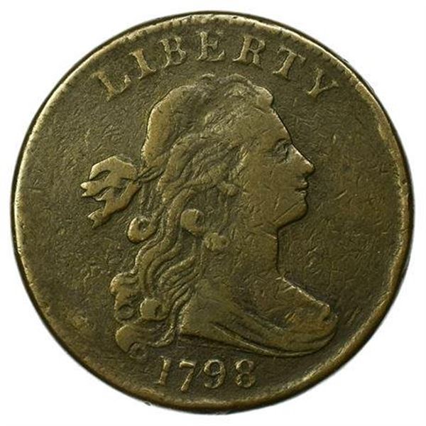 1798 Draped Bust Large Cent 2nd Hair