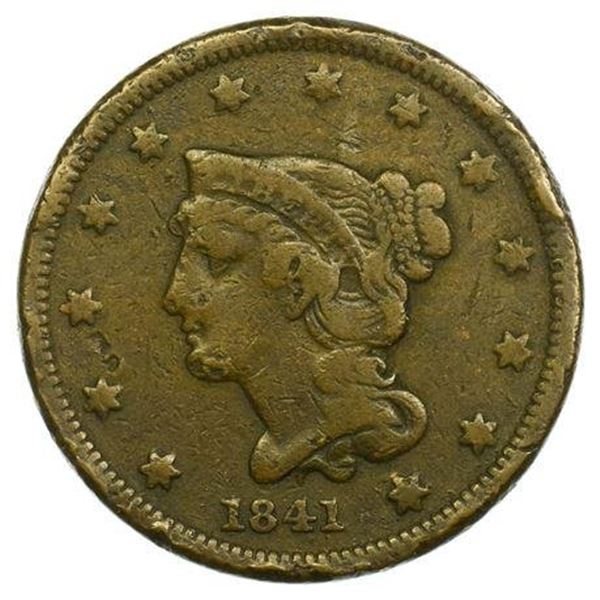 1841 Braided Hair Large Cent