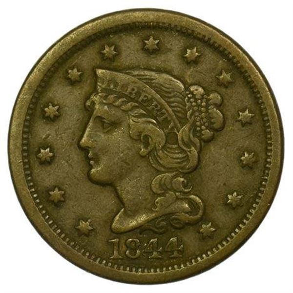 1844 Braided Hair Large Cent
