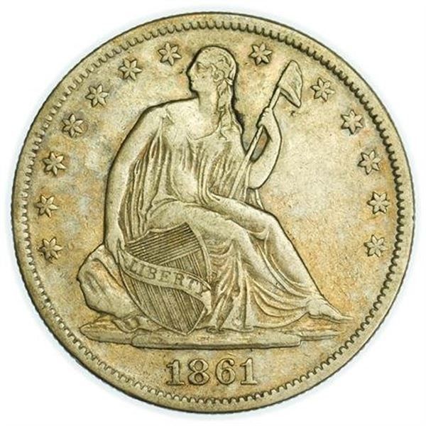 1861 Seated Liberty Half Dollar