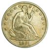 Image 1 : 1861 Seated Liberty Half Dollar