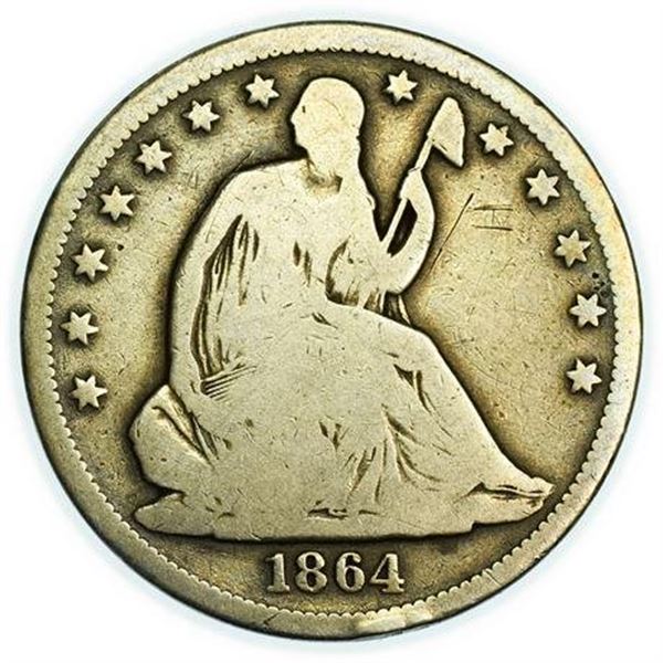 1864-S Seated Liberty Half Dollar