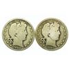 Image 1 : Group of 2 Barber Half Dollars 1901 and 1902