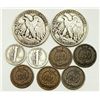 Image 2 : Group of 9 Indian Head Cents, Walking Liberty Half Dollars, and Mercury Dimes