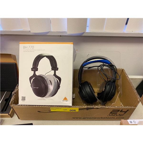 Two Headphones - Behringer BH770 and Razer - unknown model number