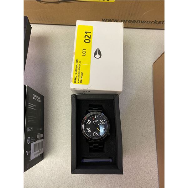 Nixon Dork Too All Black Watch - some wear - Black metal Band