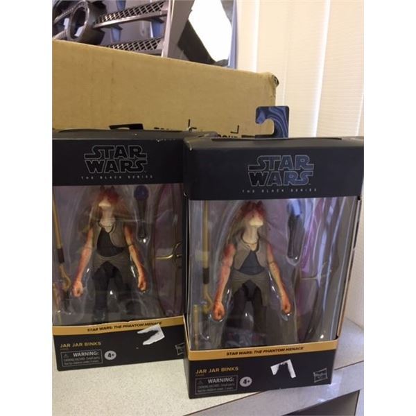 Two Star Wars Figurines - Jar Jar Binks from the Phantom Menace - new in box