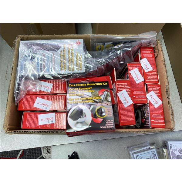 Box of Cell Phone Mounting Kits for Vehicle Use - approx. 20 pieces