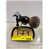Image 1 : Men's Old Fashioned Straight Blade Shave with Brush, Chrome Stand and Soap Dish