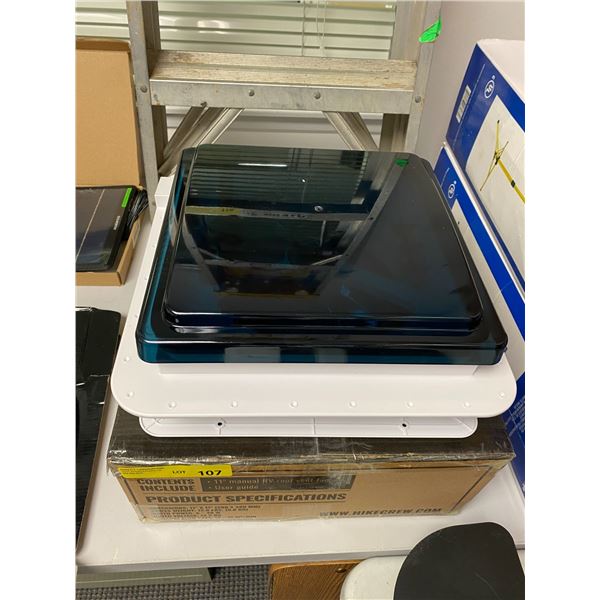 11inch Manual RV Roof Vent Fan - Black