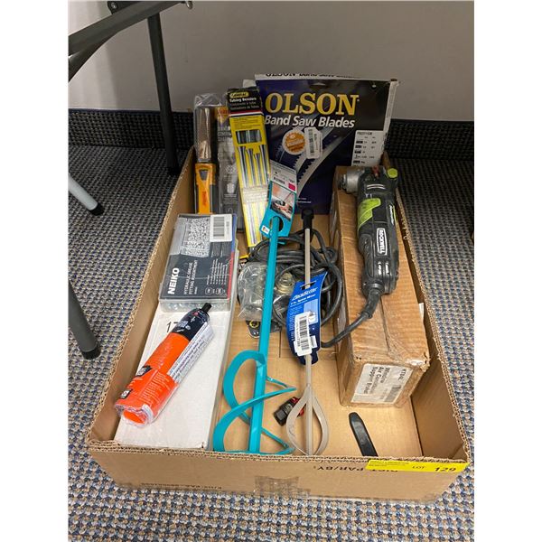 Group Lot of Miscellaneous Tools - Rockwell Sonicrafter, Black & Decker Battery, Collomix, Band Saw