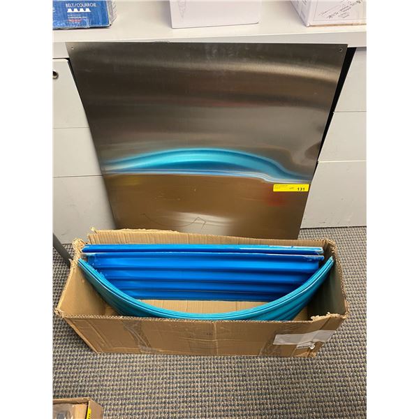 Oval Raised Garden Planter - 2ft x 4 ft - Aluminum Pieces and SS Sheet with drilled corners 24in x 3