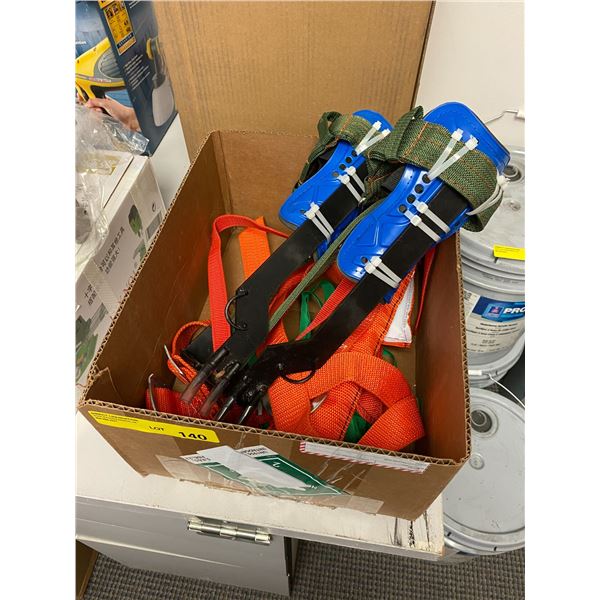 Safety Gear for Tree Climbing or Telephone Climbing w/ safety Harness