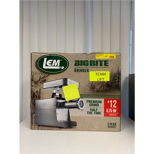 LEM BigBite Meat Grinder - #12 0.75HP - Premium Grind - Half The Time