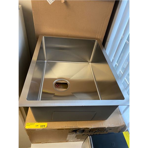 Stylish Palma - Stainless Steel Kitchen Sink - Drop-in or Undermount.  19 1/2in x 17 3/4in or 17 1/2